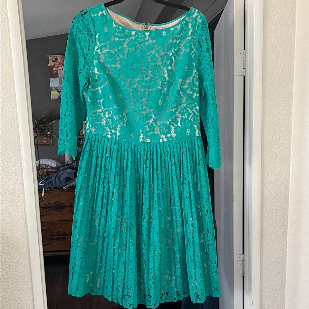 Eliza J Vibrant vintage Teal Dress